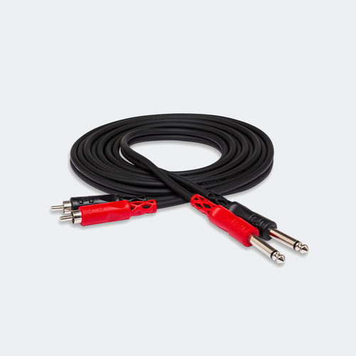 HOSA CPR-202 Dual 1/4in TS to Dual RCA (2m)